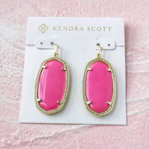 Kendra Scott Elle Magenta Magnesite Gold Earrings